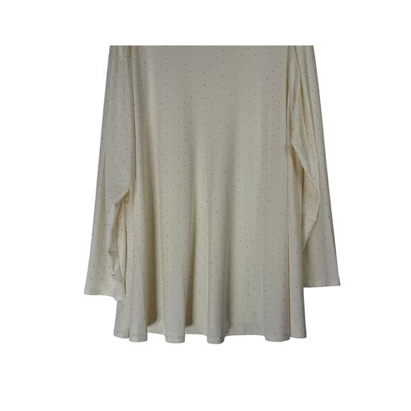 Lane Bryant Cream Gold Swing Dew Drop Long Sleeve Crew Neck Matte Top Size 26/28 - Picture 7 of 10